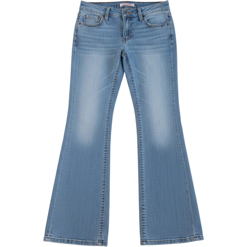 Candie's Womens Bootcut Jeans Light Wash Low Rise Denim Size 3 90s Y2K Style